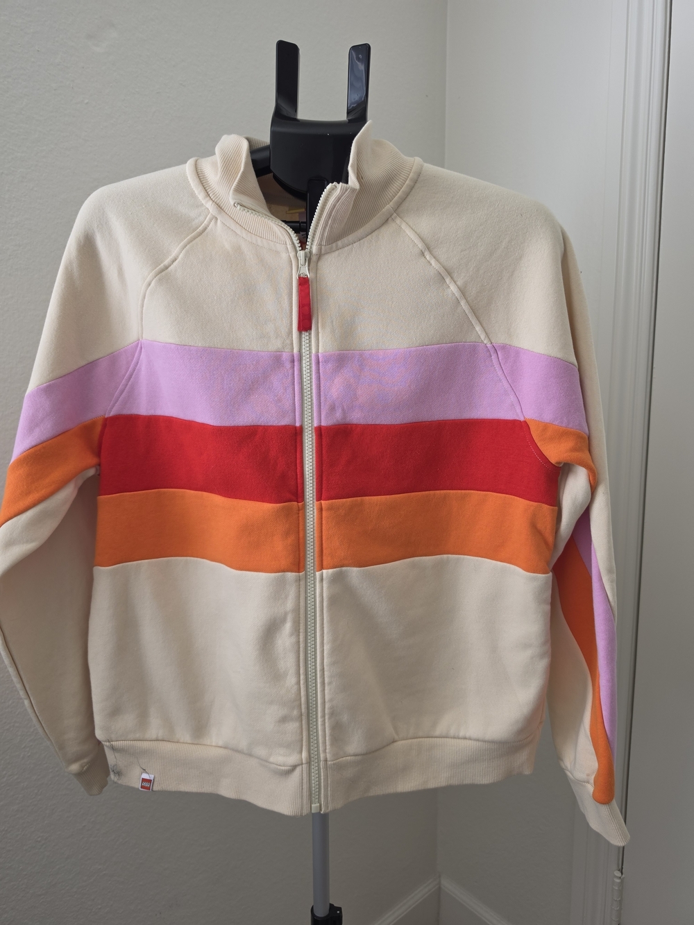 NWT LEGO x Target Women’s Colorblock Track Jacket Size L Cream
